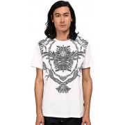 Just Cavalli Men's Short Sleeve Feather/Flame Graphic Slim Fit Tee - Košulje - kratke - $65.99  ~ 419,21kn