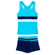 KABETY Little Girls Summer Two Piece Boyshort Fashion Tankini Swimsuit - Kostiumy kąpielowe - $18.99  ~ 16.31€