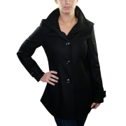 KENNETH COLE Reaction Meltons Trench Womens Peacoat Black - Jacket - coats - $79.99 