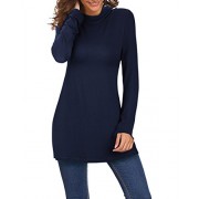 KILIG Women's Long Sleeve Turtleneck Hankerchief Hem Loose Casual Sweater Tunic Tops - Košulje - kratke - $37.99  ~ 241,33kn