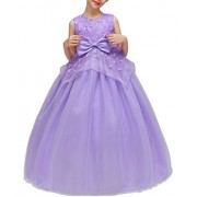 KISSOURBABY 4-14T Flower Girls Tulle Dresses Wedding Pageant Party Dresses - 连衣裙 - $50.99  ~ ¥341.65