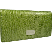 Kenneth Cole Reaction Flattered Moc Croc Checkbook Wallet Green - Hand bag - $18.00 