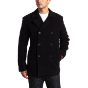 Kenneth Cole Reaction Men's Plush Peacoat Black - Jacket - coats - $77.99 