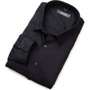 Kenneth Cole Reaction Men's Spread Collar Tonal Solid Woven Shirt Black - Košulje - kratke - $29.99  ~ 190,51kn