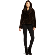Kenneth Cole Women's Crop Faux Fur Jacket Brown/Black - Jacket - coats - $179.50 