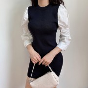 Knit stitching long sleeve temperament d - Košulje - kratke - $27.99  ~ 177,81kn