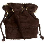 Kooba Pippa Small Cross-Body Bucket Bag Brown Suede - Torby - $345.00  ~ 296.32€