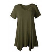 LARACE Women Casual T Shirt V-Neck Tunic Tops for Leggings - Košulje - kratke - $5.99  ~ 38,05kn