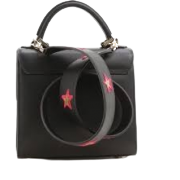 LES PETITS JOUEURS black & pink stars by - ハンドバッグ - 