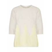 Lace-paneled wool sweater - My时装实拍 - $438.00  ~ ¥2,934.75