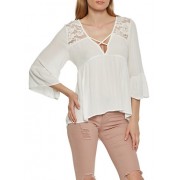 Lace Back Bell Sleeve Top - Top - $12.99  ~ 11.16€