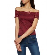Lace Off the Shoulder Top - Top - $9.99  ~ 8.58€