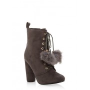 Lace Up High Heel Booties - Boots - $19.99 