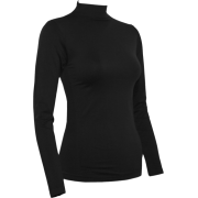 Ladies Black Seamless Long Sleeve Turtleneck Top - Camisola - longa - $12.90  ~ 11.08€