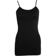Ladies Black Seamless Tunic Cami 25 Inch - Tunike - $8.75  ~ 7.52€