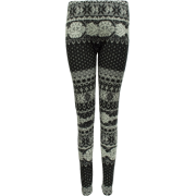 Ladies Grey Winter Pattern Leggings - Leggings - $18.50 