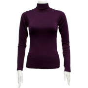 Ladies Purple Seamless Long Sleeve Turtleneck Top - Long sleeves t-shirts - $12.90 