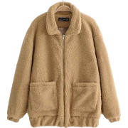 Lamb Camel Coat Soft Plush Cotton Coat - Pullovers - $45.99 