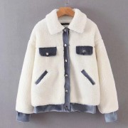 Lamb fur coat lapel single-breasted cott - Jakne i kaputi - $35.99  ~ 30.91€