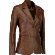 Lambskin leather coffee - Jacket - coats - $151.99 