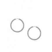Large Rhinestone Encrusted Hoop Earrings - Earrings - $6.99 