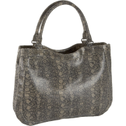 Lauren Merkin Bella Glossy Lizard-Print Tote Grey/Cream - Borse - $198.00  ~ 170.06€