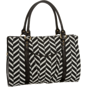 Lauren Merkin Juliette Chevron Satchel Black/White - Borse - $450.00  ~ 386.50€