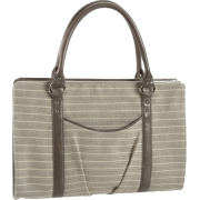 Lauren Merkin Juliette Striped Canvas Satchel Grey/Natural - Borse - $153.90  ~ 132.18€