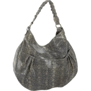 Lauren Merkin Phoebe Glossy Lizard Hobo Grey/Cream - Borse - $190.00  ~ 163.19€