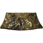 Lauren Merkin Snake Embossed Metallic Eve Clutch - Clutch bags - $139.99 