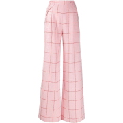 L'autre Chose Checked Wide-leg Trousers - Capri hlače - 