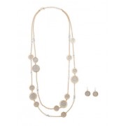 Layered Necklace with Matching Earrings Set - Aretes - $7.99  ~ 6.86€