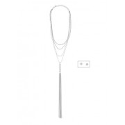Layered Tassel Necklace with Stud Earrings Set - Ohrringe - $6.99  ~ 6.00€