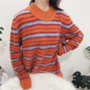 Lazy Fan Plush Mohair Sweater Orange Rai - Košulje - kratke - $32.99  ~ 209,57kn