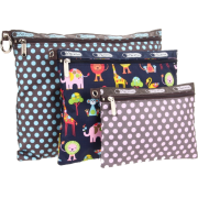 LeSportsac 3 Pack of Pouches Travel Kit Baby Pin Dot Multi - Torby - $38.00  ~ 32.64€