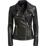 Leather Jacket, Black, Leather, Jacket,  - アウター - 