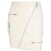 Leather zipper bag hip skirt - Skirts - $25.99 