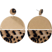 Leopard Print Earrings - Uhani - 