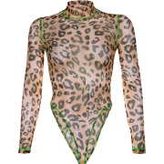 Leopard sexy T-shirt mesh see-through on - Overall - $25.99  ~ 22.32€