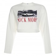 Letter art landscape sweater sweater rou - Košulje - kratke - $25.99  ~ 165,10kn