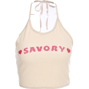 Letter hanging neck strap camisole - Košulje - kratke - $12.99  ~ 82,52kn