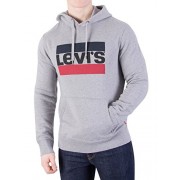 Levi's Men's 84 Graphic Pullover Hoodie, Grey - Buty - $64.95  ~ 55.78€