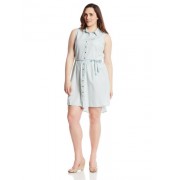 Levi's Women's Plus-Size Sleeveless Button Front Belted Dress - 连衣裙 - $22.52  ~ ¥150.89