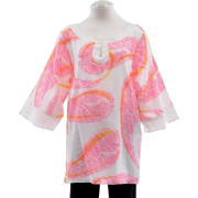 Lilly Pulitzer Cotton Silk Blend Pink Lady Printed Tunic Shirt Top - Tuniche - $124.99  ~ 107.35€