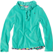Lilly Pulitzer Girls 2-6x Ridge Ruffle Neck Fleece Pullover Sweater Lagoon Green - Пуловер - $40.60  ~ 34.87€