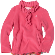 Lilly Pulitzer Girls 7-16 Ridge Ruffle Neck Fleece Pullover Sweater Azalea Pink - Pullover - $58.00  ~ 49.82€