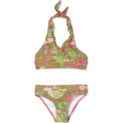 Lilly Pulitzer Girls Sand Bar Bikini Hotty Pink The Gangs All Here - Kostiumy kąpielowe - $32.89  ~ 28.25€