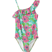 Lilly Pulitzer Girls Sandy One Shoulder One Piece Swimsuit New Green - Kostiumy kąpielowe - $55.08  ~ 47.31€