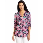 Lilly Pulitzer Women's Joycee Tunic Top Bright Navy Cherry - Tunike - $98.00  ~ 84.17€