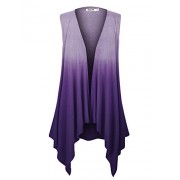 Lock and Love LL Womens Lightweight Sleeveless Ombre Open Front Cardigan Vest - Made in USA - Košulje - kratke - $21.36  ~ 135,69kn